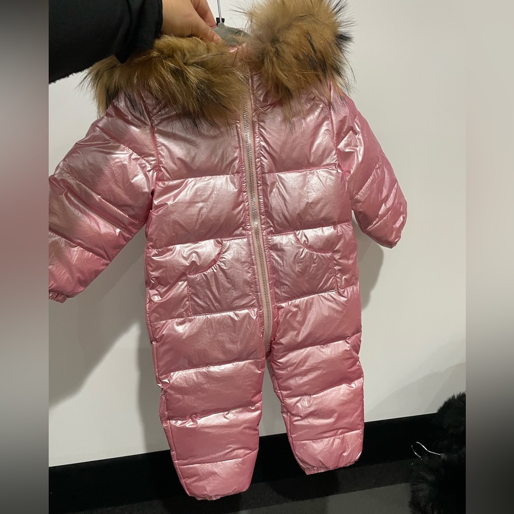 Faux fur snow suit. Brand NEW